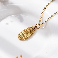 Золотой Вакуумное покрытие pvd 304 подвески из нержавеющей стали, слеза, золотые, 15-7/8 дюйм (40.2 см)