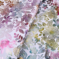 лаванда ПВХ кожаная ткань, товары для рукоделия, цветочным узором, лаванда, 330x198x0.7 мм