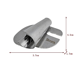 Stainless Steel Color Stainless Iron Sewing Rolled Hemmer Foot, Wide Rolled Hem Pressure Foot, Stainless Steel Color, 42x37x17mm