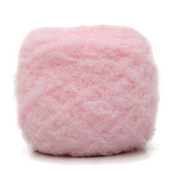 Pink Полиэфирная мягкая коралловая бархатная пряжа, мягкая пряжа из шенилла для вязания спицами и крючком, теплая пряжа для сумки, шапки, шарфов, одежды, перчаток, тапочек, кукол, розовые, 4 мм