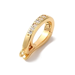 Настоящее золото 18K Латунные микропаве прозрачные кубические циркониевые усилители укороченные кулоны, навесные поручительства, без кадмия, без никеля и без свинца, с петлей, реальный 18 k позолоченный, 17x10x2.5 мм, отверстие : 1.2 мм