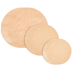 Светло-коричневый 150 шт. 3 стили листы пергаментной бумаги, устойчивой к маслу, для кухонных принадлежностей для выпечки, плоско-круглые, загар, 153~255x0.1 мм, 50 шт / стиль
