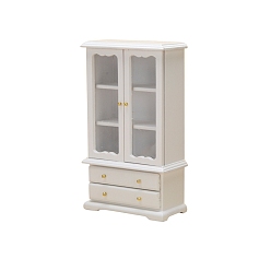 Белый Миниатюрные украшения для деревянных книжных полок, аксессуары для кукольного домика с микро-ландшафтом, притворяясь опорными украшениями, белые, 87x37x150 мм