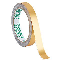 Oro Papel de contacto de pvc autoadhesivo, pegatinas de pared, para armario de cajones, oro, 15x0.3 mm, sobre 10 m / rollo
