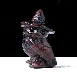 Гранат Резные фигурки сов из натурального граната, для украшения рабочего стола домашнего офиса, 22x40 мм