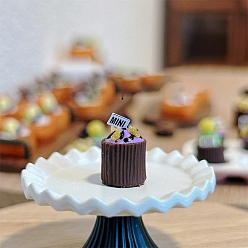 Фиолетовый Миниатюрные украшения из смолы, аксессуары для домашнего кукольного домика с микро-ландшафтом, притворяясь опорными украшениями, питание, фиолетовые, 8x12~15 мм