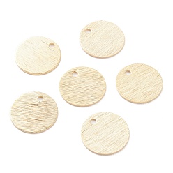 Настоящее золото 24K Латунь прелести, плоско-круглые, реальный 24 k позолоченный, 10x0.5 мм, отверстие : 1.2 мм