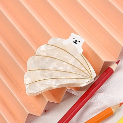 Белый Навахо Заколки для волос в форме когтей из ацетата целлюлозы, аксессуары для волос для женщин и девочек, медведь, навахо белый, 65 мм