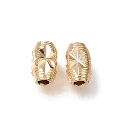 Light Gold Brass Beads, Oval with Starburst, Rack Plating, Long-Lasting Plated, Light Gold, 7x4.5x4.5mm, Hole: 2mm
