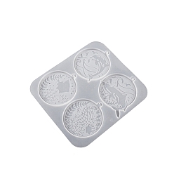 Белый Силиконовая форма для подвески в виде черепахи, дельфина, морской звезды и морского конька, формы для литья смолы, для уф-смолы, изготовление изделий из эпоксидной смолы, белые, 199x191x6 мм