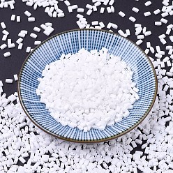 (HTL402FR) Матовый Белый Единорог AB Миюки половина бусины тила, японский бисер, 2 отверстие, (htl 402 fr) матовый белый единорог, 5x2.3x1.9 мм, Отверстие: 0.8 мм, о 250 шт / бутылка, 10 г / бутылка