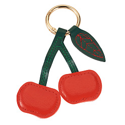 Красный 1брелки из сплава искусственной кожи и поликарбоната, светло-золотистый, вишня, красные, 110 мм