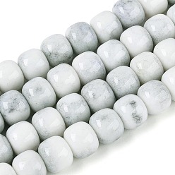 Гейнсборо Нити из окрашенных стеклянных бусин с эффектом омбре, имитация нефрита, баррель, светло-серые, 10~10.5x8~8.5 мм, отверстие : 1~1.4 мм, около 87~93 шт / нитка, 29.33~31.30 дюйм (74.5~79.5 см)