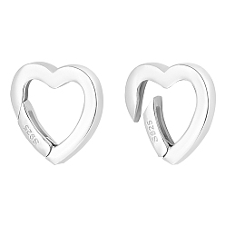 925 Sterling versilbert 925 Sterling Silber Spring Gate Rings, 925 Sterling versilbert, 15x14x2 mm