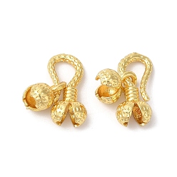 Настоящее золото 18K Стойки обшивки латунь крючком и S-крючок застежки, без кадмия и без свинца, цветок, реальный 18 k позолоченный, 17.1x7.7x5.5 мм, отверстие : 3.7/3.1 мм