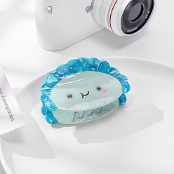 Темно-Голубой Милые и милые заколки для волос с когтями из ацетата целлюлозы (смолы), аксессуары для волос для девочек и женщин, глубокое синее небо, 73x41 мм