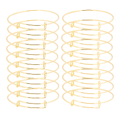 Oro Fabricación de brazalete extensible de latón ajustable, dorado, 2-3/4 pulgada (70 mm)