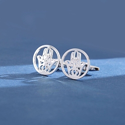 Palm Запонки из нержавеющей стали, для аксессуаров одежды, ладонь, 15 мм