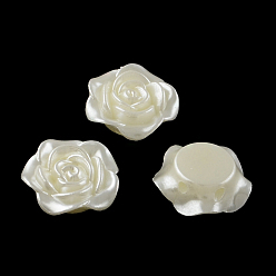Creamy White Flower ABS Plastic Imitation Pearl Multi-Strand Links, Creamy White, 18.5x19x7mm, Hole: 1.5mm