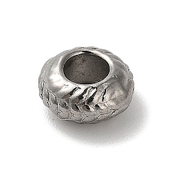 Нержавеющая Сталь Цвет 304 из нержавеющей стали бусы, рондель, цвет нержавеющей стали, 7.5x7.5x3.5 мм, отверстие : 3.5 мм