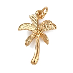 Дерево 304 подвески из нержавеющей стали, с целью перехода в кольце, золотые, кокосовая пальма, 22x15x3 мм, отверстие : 3.4 мм