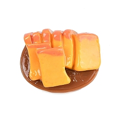 Food Непрозрачные кабошоны из смолы, имитация еды, тост, 17.5x22x11 мм