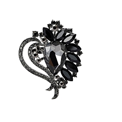 Реактивный Самолет Брошь из сплава со стразами для рюкзака, сердце, струя, 66x53 мм