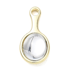 Doré  Pendentifs en alliage, avec chalumeau, charmes de miroir, or, 25x12x7mm, Trou: 3mm