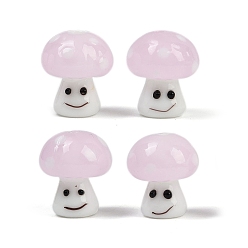 чертополох Бусины лэмпворк , гриб смайлик, чертополох, 16x14 мм, отверстие : 1.8 мм