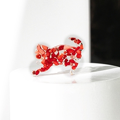 Другие Нефриты Фигурки цветов из смолы, с натуральными другими нефритовыми чипсами внутри статуй для украшения домашнего офиса, 43x6x35 мм