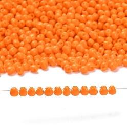 (DP405) Opaque Tangerine Миюки 3.4мм капельные бусины, японский бисер, непрозрачных цветов, (dp405) непрозрачный мандарин, 3.4x3 мм, отверстие : 0.65 мм, Около 180 шт / 10 г
