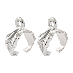 Серебро Щепотка из сплава, серебряные, 11x4.5 мм, отверстие : 1.6 мм, штифты : 1 мм