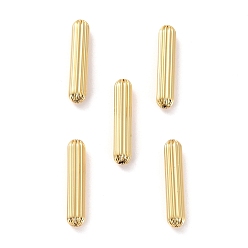 Echt 18 k vergoldet Messing Perlen, langlebig überzogen, cadmiumfrei und bleifrei, Kolumne, echt 18 k vergoldet, 18x4 mm, Bohrung: 1.2 mm