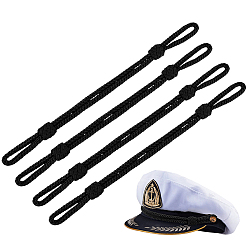 Черный Полиэстеровая лента для шляпы, аксессуары для шляп, чёрные, 295x18x15 мм