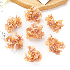 Шоколадный Цветочные украшения из ткани, искусственный цветок, для украшения свадебного дома, цвет шоколада, 80x50 мм