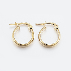 Golden 304 Edelstahl Creolen Ohrstecker , Anker, golden, 15x13x3 mm, Stift: 1x0.8 mm