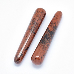 Красный Обсидиан Палочки для массажа натурального махагони, массажная палочка, массажные инструменты, гуа-ша соскабливающая палочка, конус, 107~108x20 мм