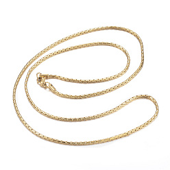 Золотой 304 ожерелья нержавеющей стали, ожерелья из цепочек boston link, золотые, 29.53 дюйм (75 см)