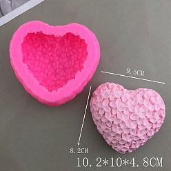 Heart Food Grade Candle Silicone Molds, for 3D Scented Candle Making, Heart, 10.2x10x4.8cm