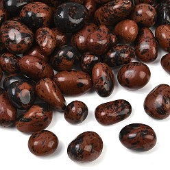 Mahogany Obsidian Natural Mahogany Obsidian Beads, Tumbled Stone, Nuggets, No Hole/Undrilled, Vase Filler Gems, 15~23x18~28x6~21mm