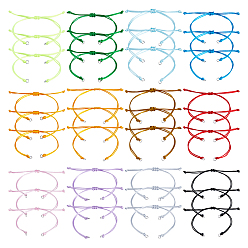 Mixed Color 36Pcs 12 Colors Nylon Thread, with 304 Stainless Steel Jump Rings, Mixed Color, 270mm, 3pcs/color