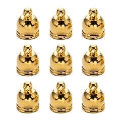 Золотой Латуни мозг заканчивается, золотые, 10x8 мм, отверстие : 1 мм, внутренний диаметр: 7 мм