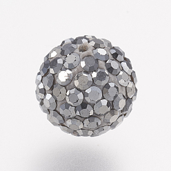 566_Черный Гематит Чешский горный хрусталь бисера, С. 6 (1.3~1.35 мм), pave disco бусины, полимерной глины, круглые, 566 _jet гематита, 4~4.5 мм, отверстие : 1 мм, о 20~30 жемчужинах / шариках