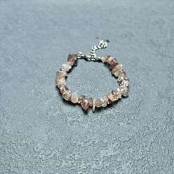 Клубничный Кварц Браслеты из натурального клубничного кварца с бусинами для женщин