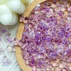 Темная Орхидея Прозрачные стеклянные бусины, бабочка, темные орхидеи, 11x15 мм