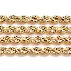 Золотой Ионное покрытие ручной работы (ip) 304 канатные цепи из нержавеющей стали, несварные, с катушкой, золотые, 3 мм, около 32.8 футов (10 м) / рулон