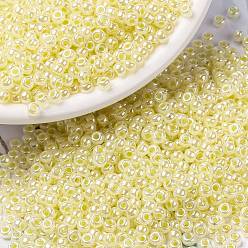 (RR514) Lemon Ice Ceylon Миюки круглые бусины рокайль, японский бисер, (rr 514) лимонный лед цейлон, 8/0, 3 мм, отверстие : 1 мм, Около 422~455 шт / 10 г