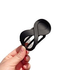 Черный Заколки для волос с когтями из смолы, аксессуары для волос для женщин и девочек, бесконечность, чёрные, 43x88 мм