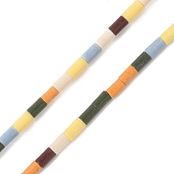 Разноцветный Нити бусин из искусственного камня лавы ручной работы, колонка, яркие глазированный фарфор, красочный, 4.5x2.5 мм, отверстие : 0.7 мм, около 85 шт / нитка, 14.96~15.16'' (38~38.5 см)