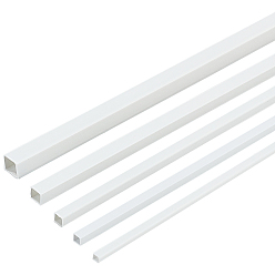 Белый 30шт 5 стиль АБС-пластик квадратные полые трубки, поделки ручной работы песок стол материал модель здания, белые, 400x3~8x3~8 мм, отверстие : 2~7x2~7 мм, 6 шт / стиль